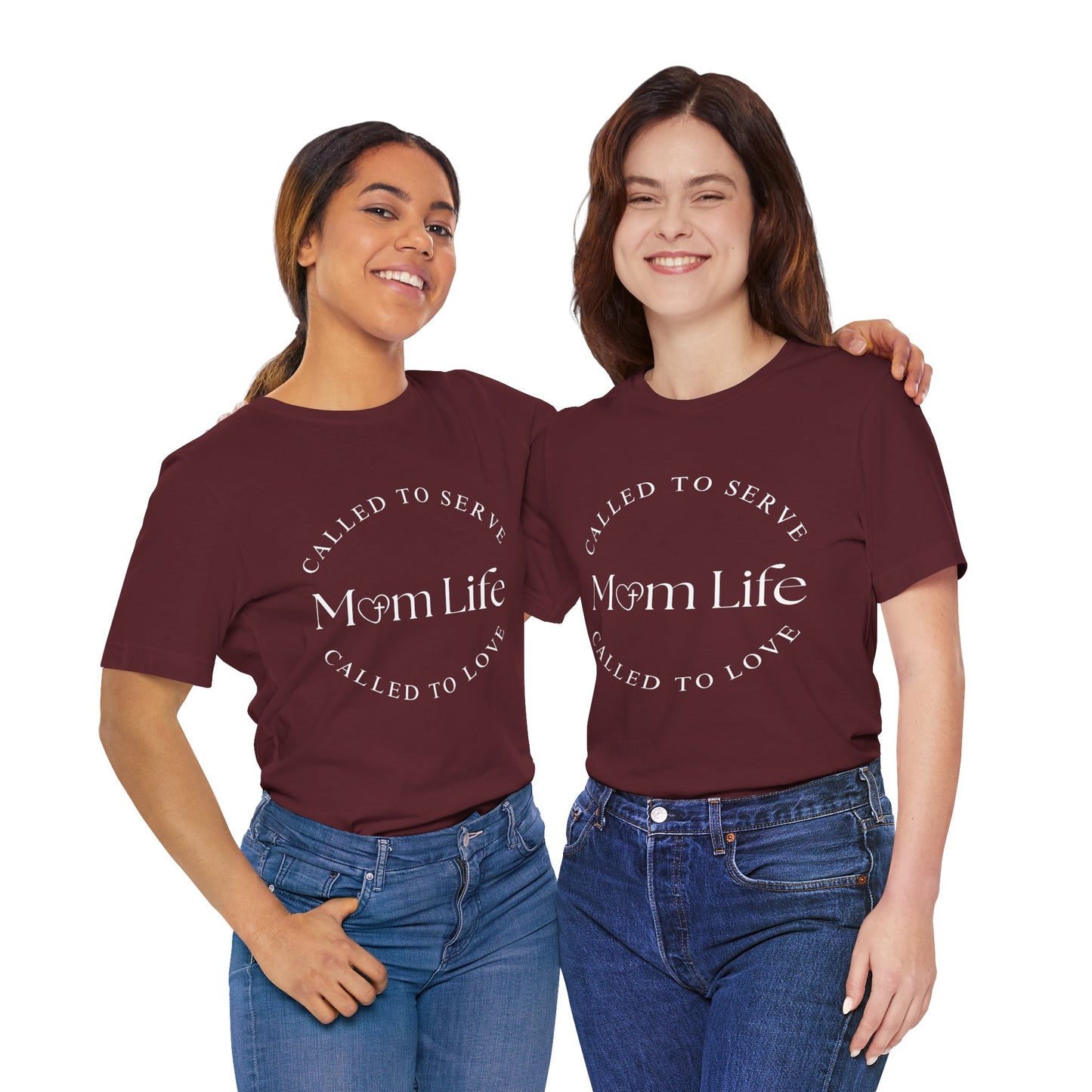 Mom Life Tee (Maroon)