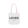 Loved Canvas Tote Bag White