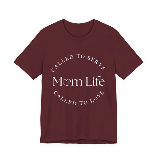 Mom Life Tee (Maroon)