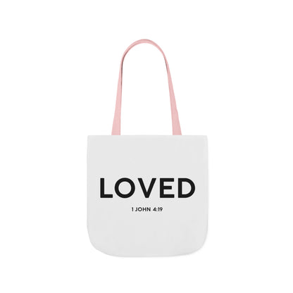 Loved Canvas Tote Bag White