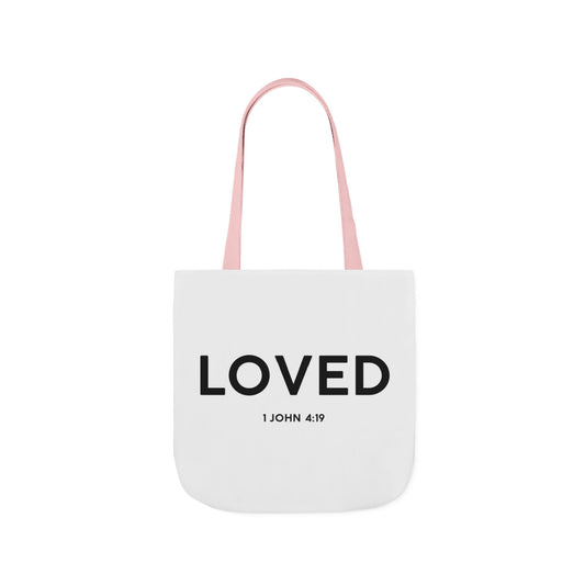 Loved Canvas Tote Bag White
