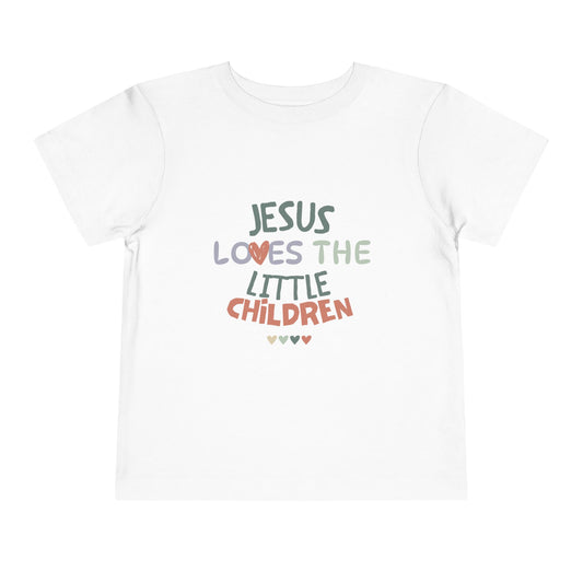 "Jesus Loves The Little Children" Toddler Short Sleeve Tee