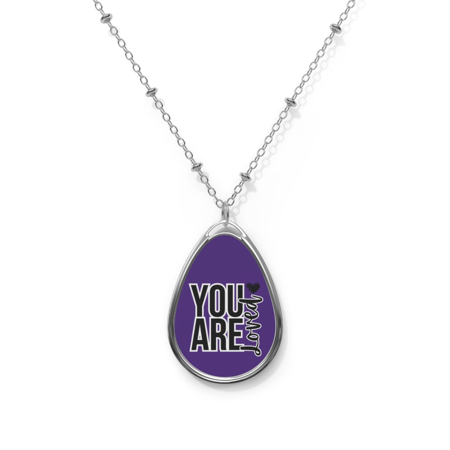 You Are Loved Oval Necklace