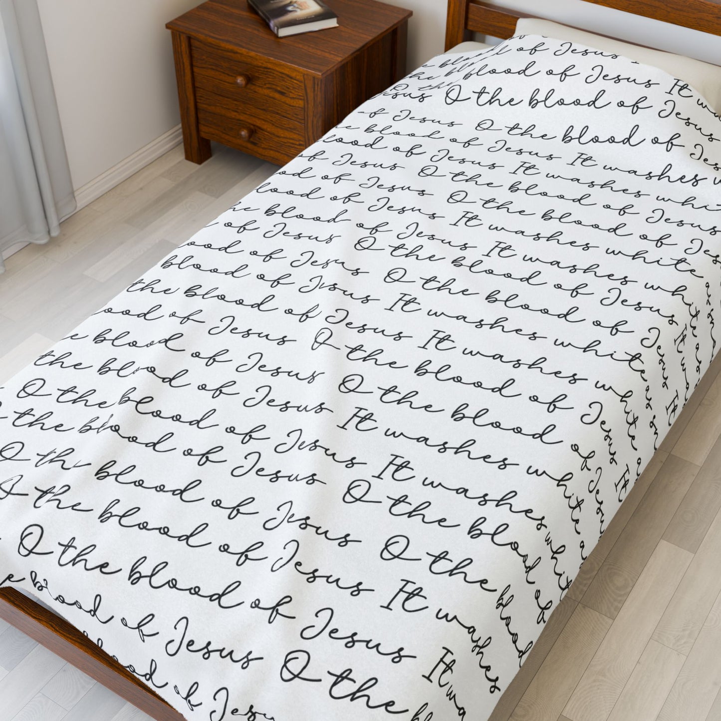 O The Blood of Jesus Plush Blanket