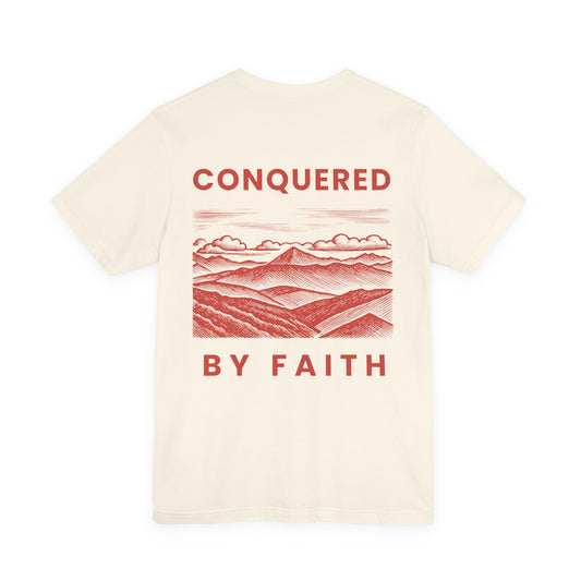 Conquered by Faith Jersey Short Sleeve Shirt (two-sided)