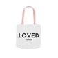 Loved Canvas Tote Bag White